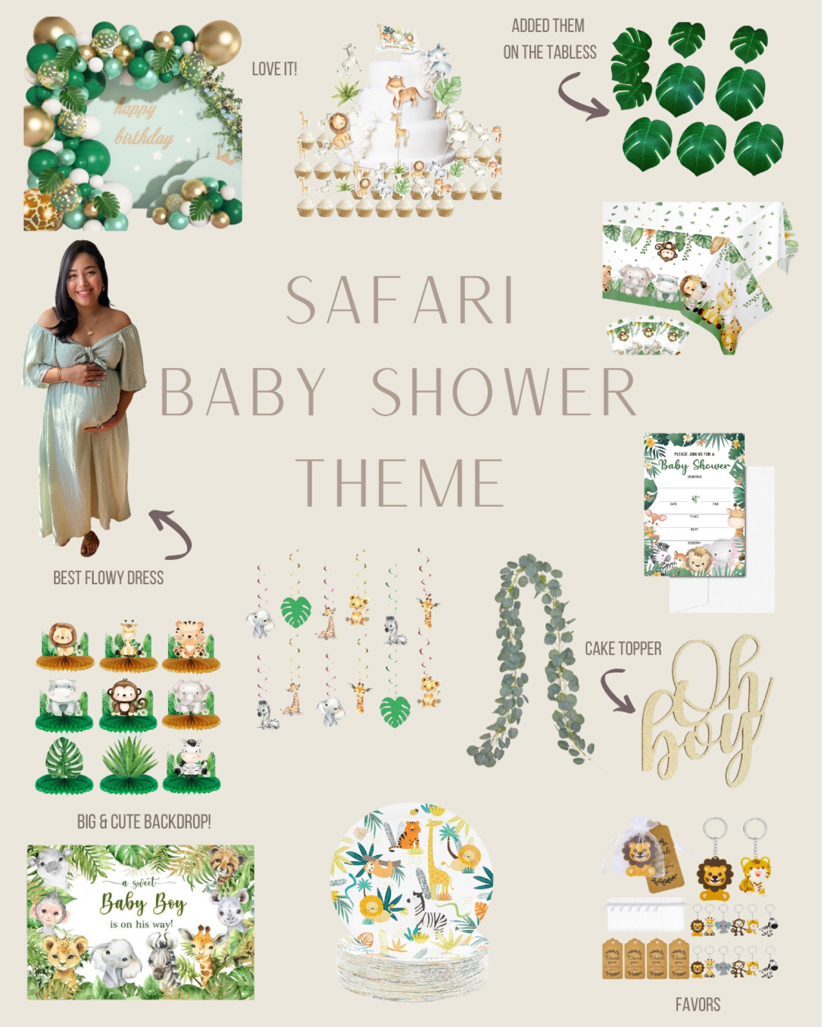 Safari baby shower theme 🐅🐘🌿💚 Everything came out perfect!