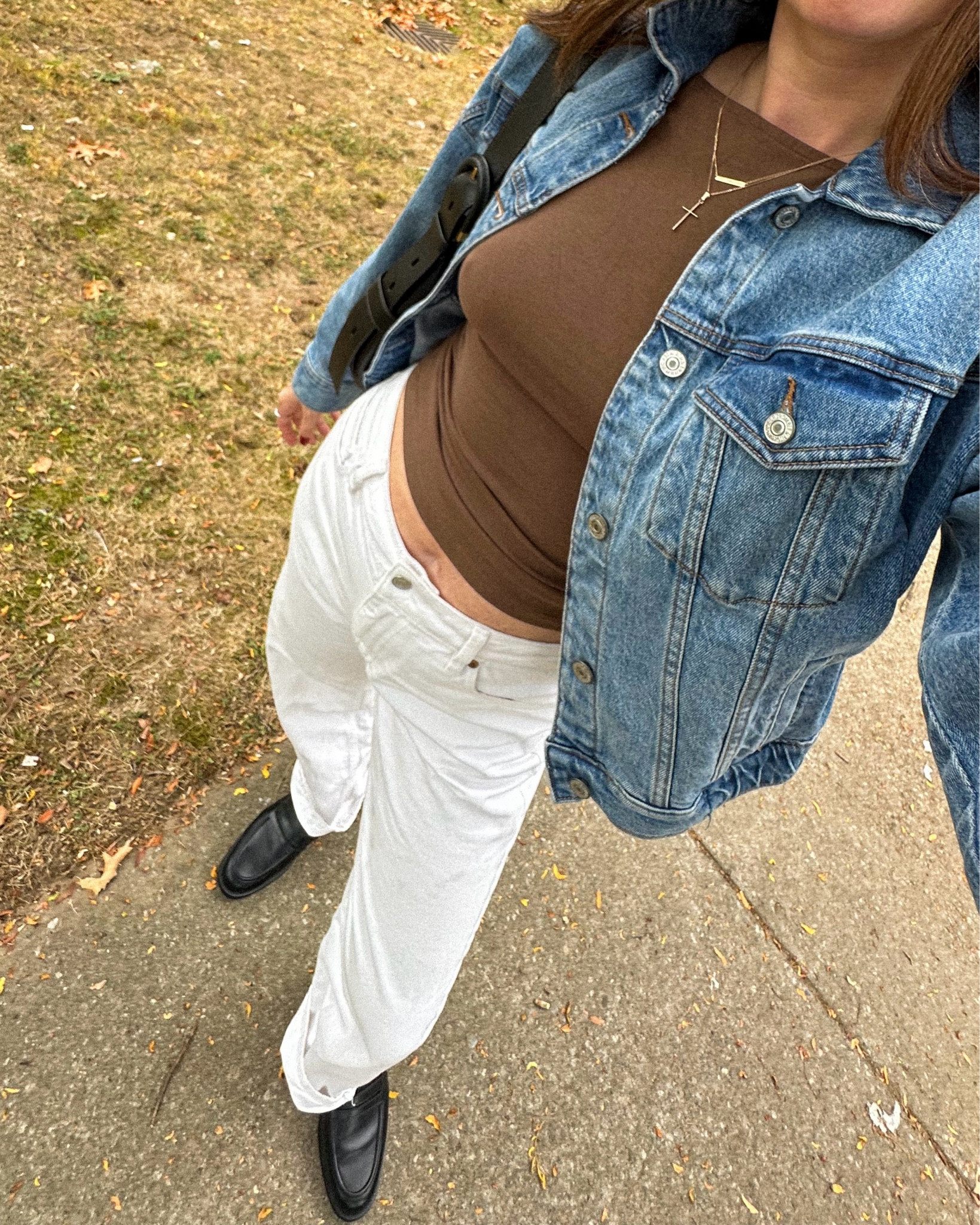 early fall outfits, fall outfit ideas, fall capsule wardrobe styling, white jeans, denim jacket, loafers styling, straight leg jeans, 90s style, lorelai gilmore outfit, gilmore girls outfit, minimalist outfit, boatneck top

#LTKstyletip #LTKautumn #LTKcanada