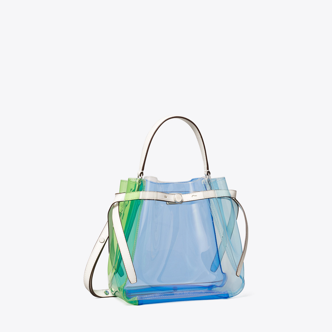Tory Burch Romy Color-Block Clear Bucket Bag | Tory Burch (US)