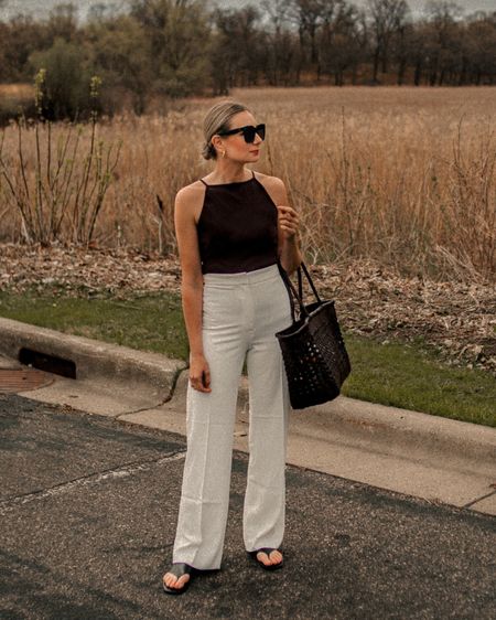 A spring outfit I can’t wait to repeat - I love the combination of chocolate brown and white instead of black and white. It gives the same classic vibes, but with an unexpected twist! Work outfit | vacation outfit | date night outfit 

#LTKSeasonal