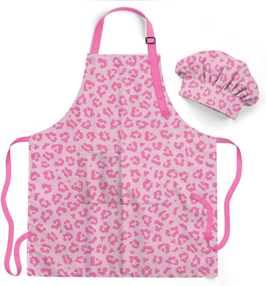 SANDJEST Kids Apron with Chefs Hat Set, Kitchen Apron Gifts | Amazon (US)