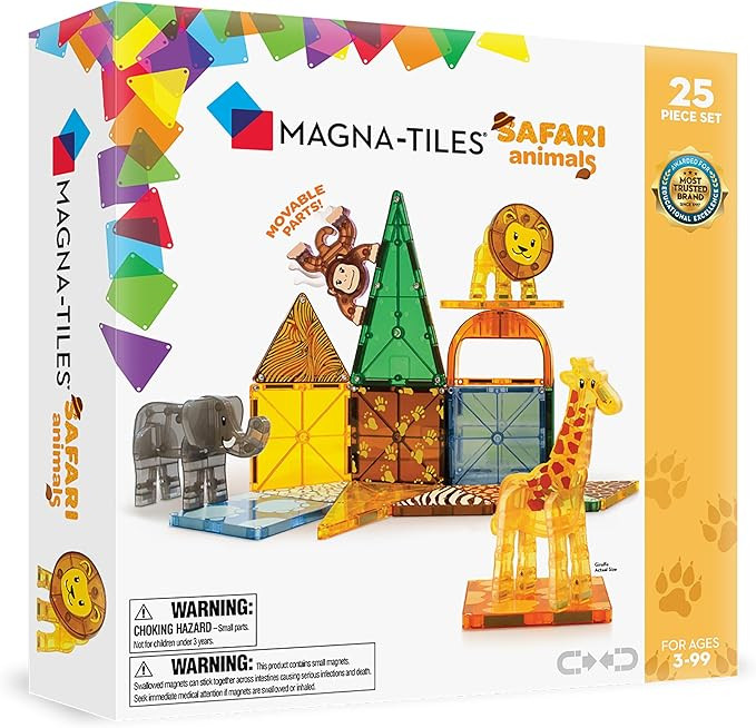 MAGNA-TILES Safari Animals 25-Piece Magnetic Construction Set, The Original Magnetic Building Bra... | Amazon (CA)
