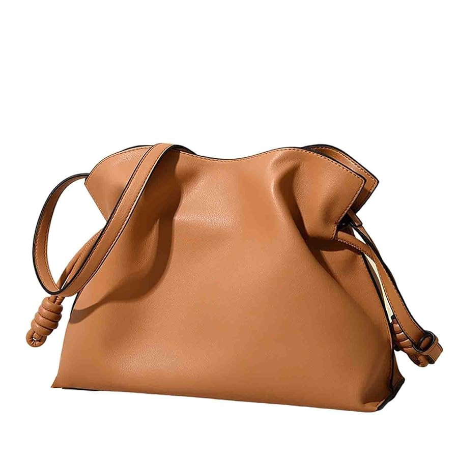 BXCNCKD Women's versatile crossbody cloud drawstring pleated bucket bag with fashionable PU leath... | Amazon (US)