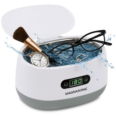 Magnasonic Ultrasonic Jewelry Cleaner Machine, 20oz Tank for Rings, Necklaces, Glasses, Watches, & Dentures - White | Target