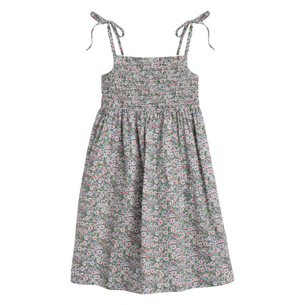 Rosie Smocked Dress, Blue Floral | Maisonette