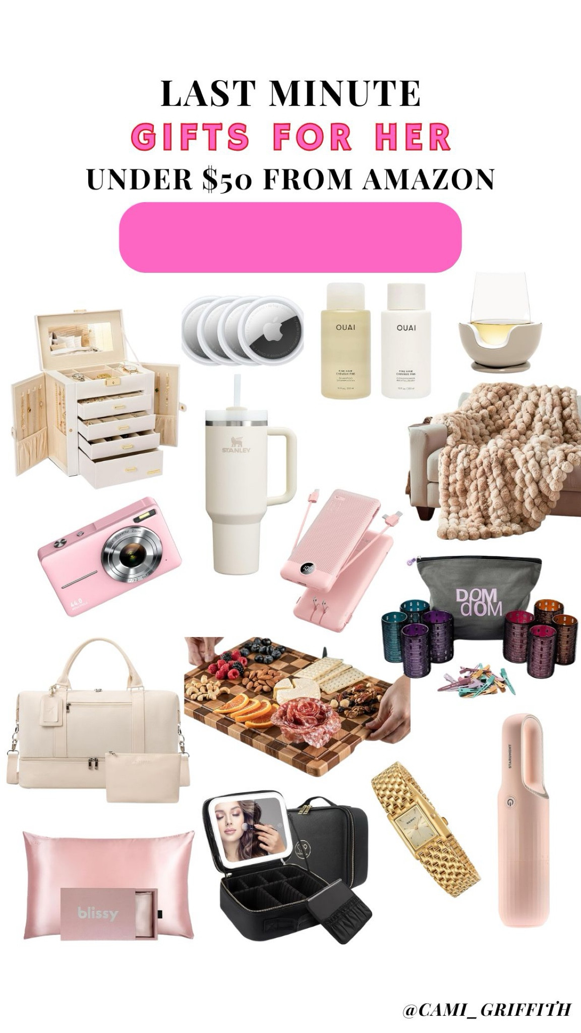 Last minute gifts for her from Amazon ! Christmas Gifts under $50! 
Travel, beauty, kitchen decor, hair, home decor, jewelry, Amazon beauty finds, etc.

#LTKFindsUnder50 #LTKTravel #LTKGiftGuide