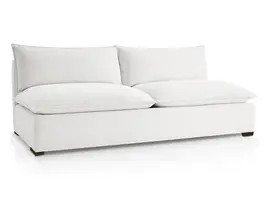 Quick Ship Organic Armless Loveseat Modular - Modern Modular Furniture System - Modular Sectional... | The Futon Shop