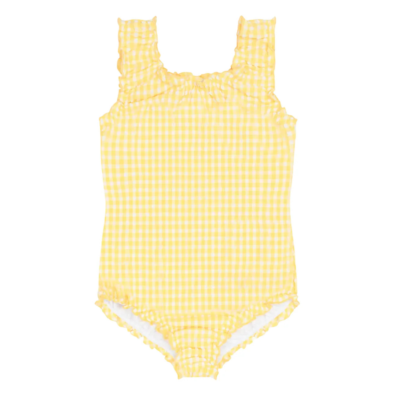 girls soleil gingham scoop neck one piece | Minnow