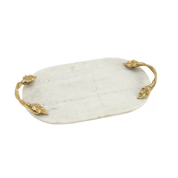 Aluminum Marble Oval Accent Serving Tray | Wayfair North America