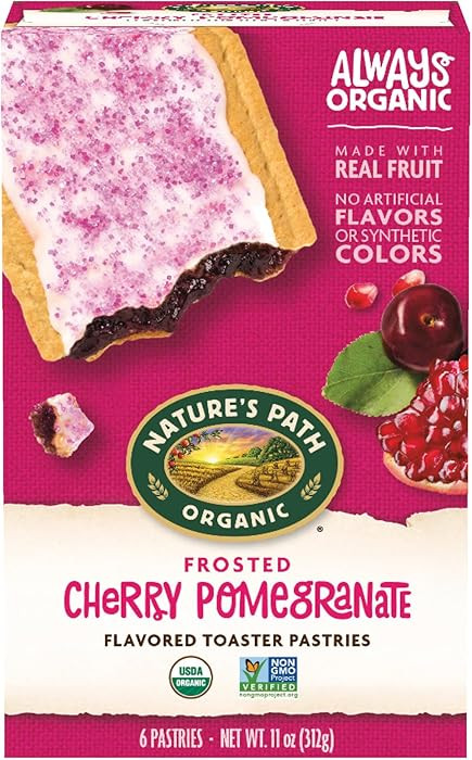 Nature's Path Organic Frosted Cherry Pomegranate Toaster Pastries, 11 oz (Pack of 1), Non-GMO | Amazon (US)