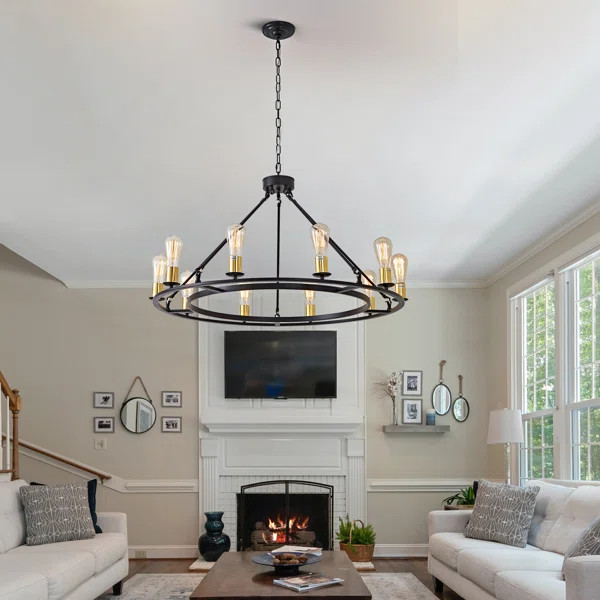 10-light Wagon Wheel Chandelier | Wayfair North America