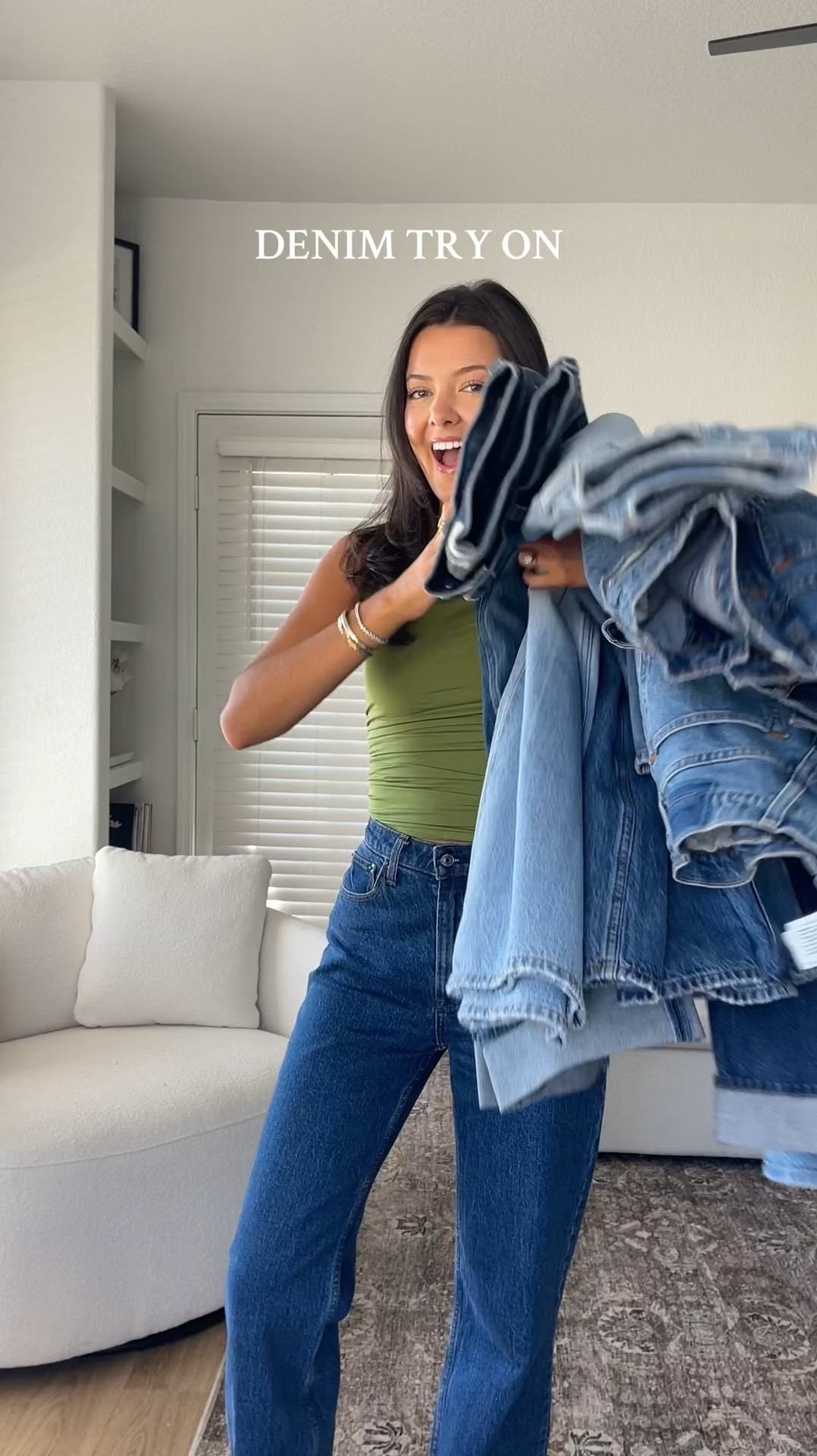 Abercrombie sale this weekend!! 🤩 30% off jeans, 20% off almost everything else, and an EXTRA 15% with code DENIMAF (it stacks on top!)

I’m 5’7” and I wear a size 25 regular length in Abercrombie jeans! I mentioned in this video that I got a couple of these in the “long” length so that I can cut off for a raw hem and wear with heels, but usually a regular length is just fine for me! 

I get ALL of my Abercrombie jeans in their “curve love” fit, which adds an extra 2” to the hip & thigh area while still keeping the waist measurement the same. This helps if you have trouble with gapping around the waist if you’re more curvy or have a booty! All of their jeans also come in the regular fit too though, which is more of a straight cut from the waist down to the hips. I hope this helps!! Let me know if you have questions!! 

#LTKWatchNow #LTKMostLoved #LTKSaleAlert