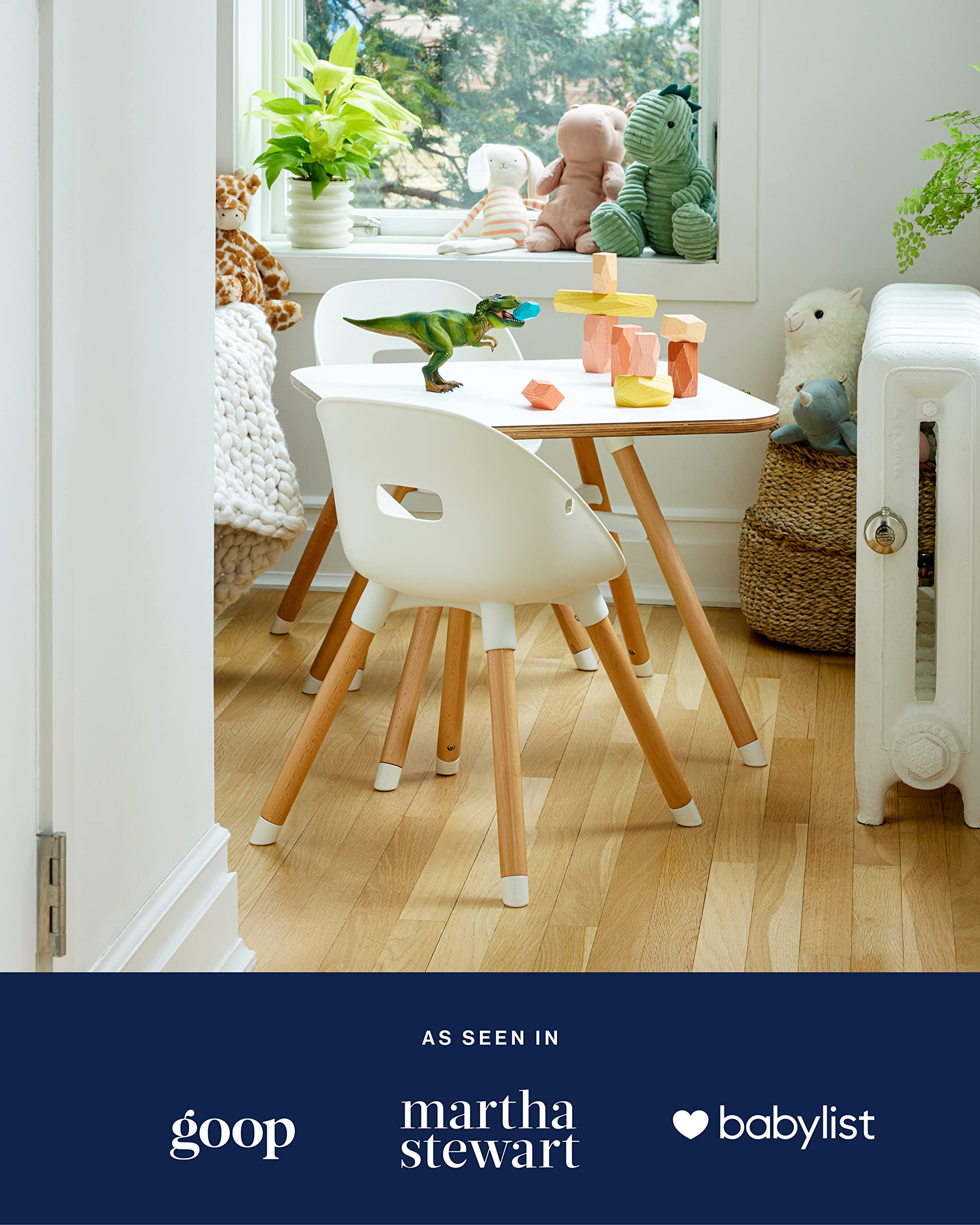 Lalo The Play Kit - Kids Table & Chairs Set with Sustainably Sourced Wood Table & Non-Toxic Bucke... | Amazon (US)