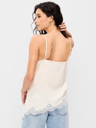 Asymmetrical Lace-Trim Cami Top | Old Navy (US)