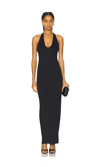 Scuba Halter Maxi Dress Black Vacation Dress Black Dress Vacation Dresses Cocktail For Fall 2024 | Revolve Clothing (Global)
