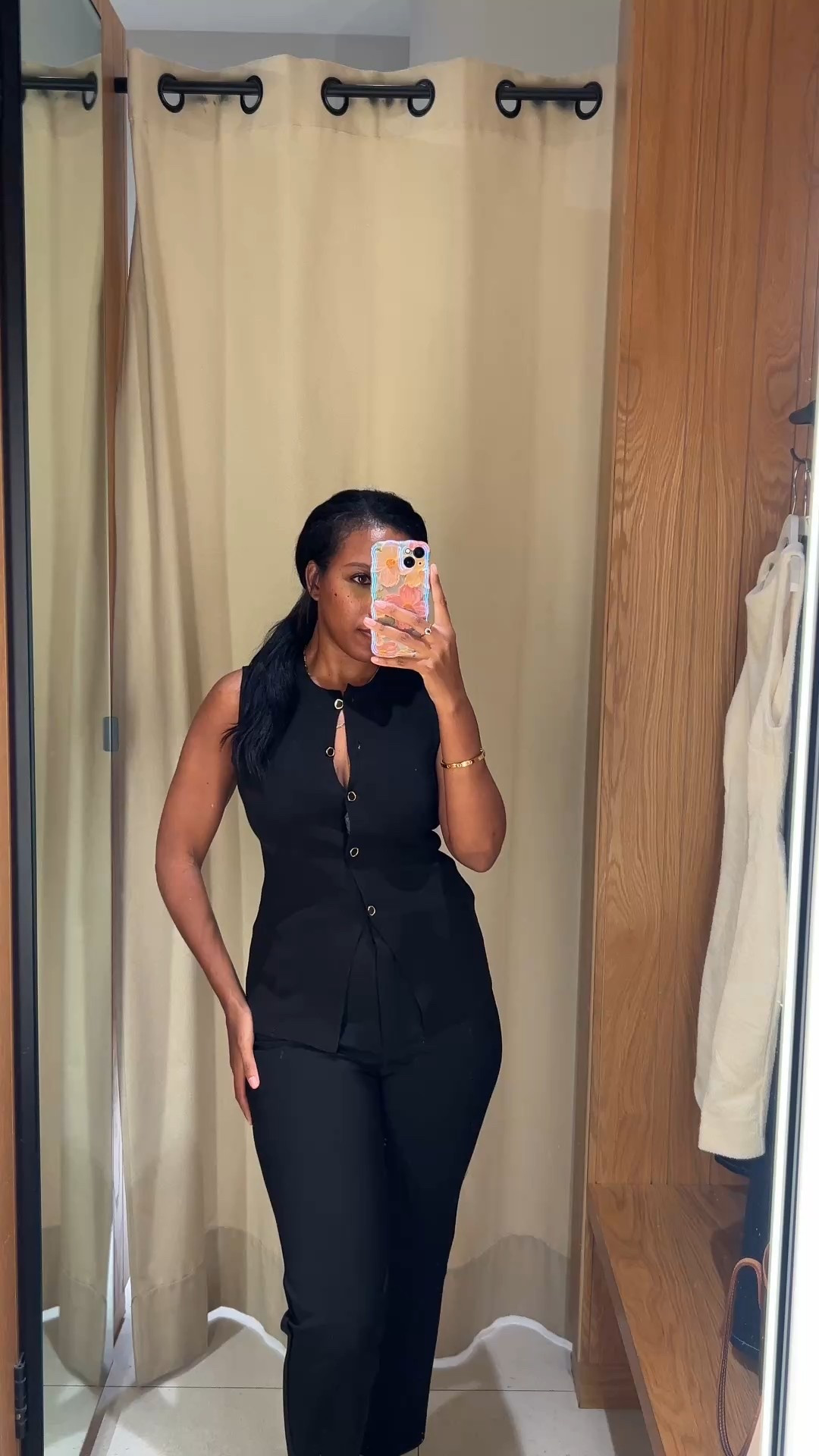 NEW ARRIVALS✨ black vest top with buttons. TTS. High waisted black pants- I am wearing a size EUR 39. Workwear

#LTKWorkwear #LTKStyleTip #LTKFindsUnder100
