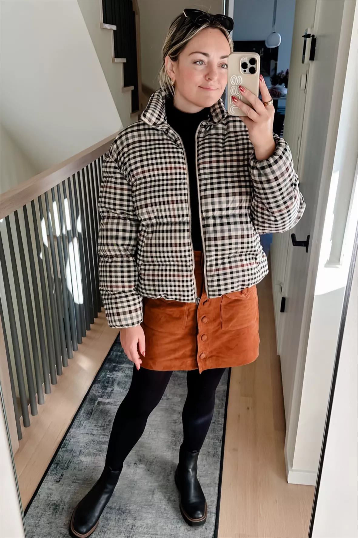 Women's Zip-Up Checkered Puffer … curated on LTK Women's Zip-Up Checkered Puffer … curated on LTK