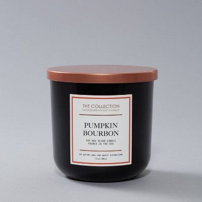 12oz Lidded Core Glass Jar 2-Wick Pumpkin Bourbon Candle - The Collection By Chesapeake Bay Candl... | Target
