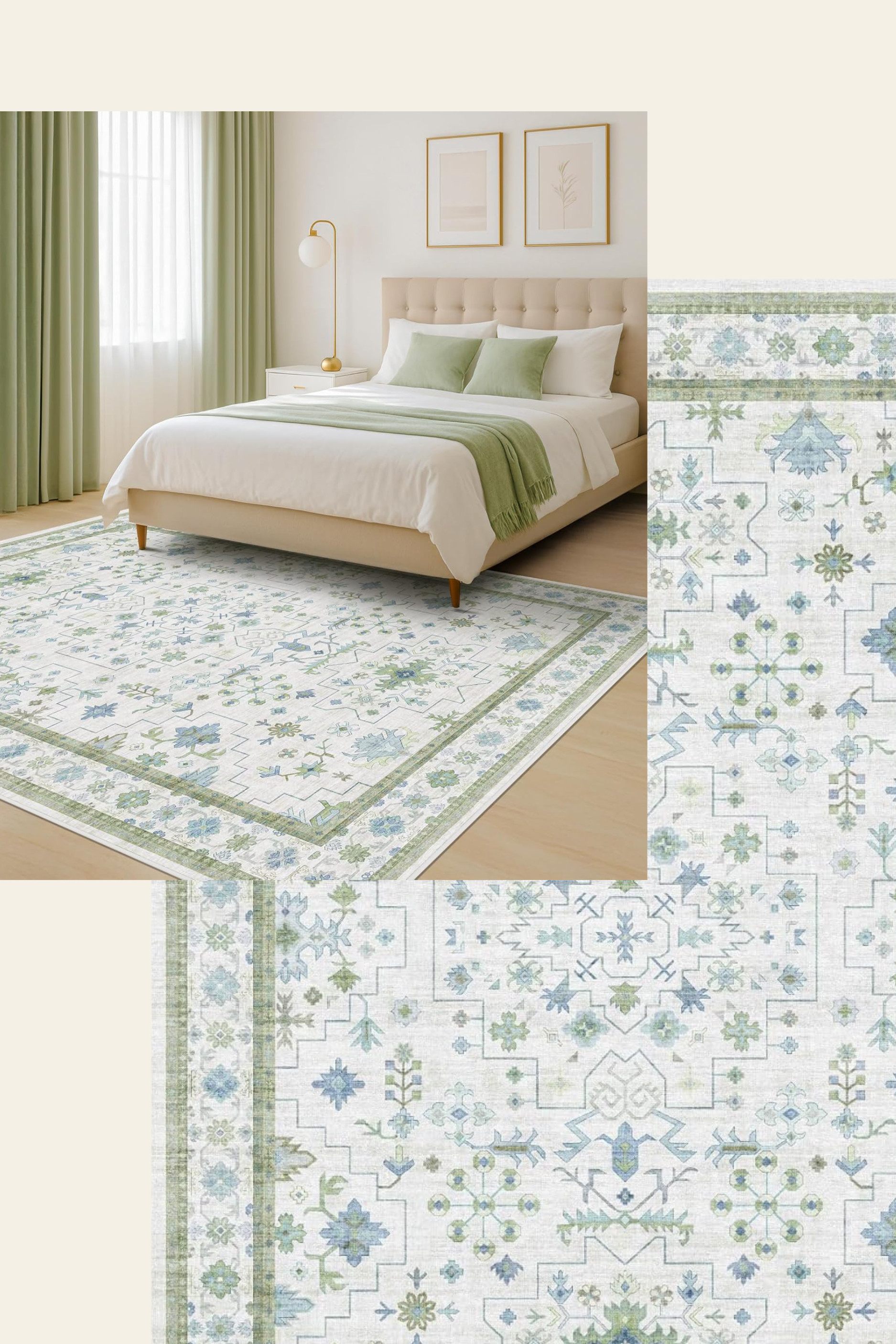 Boho Vintage Vibes Rug

This rug brings soft cream, sage, and blue floral-geometric patterns into any room, adding cozy, collected, bohemian charm. Designed for effortless style and practicality, it’s machine-washable and features a non-slip backing — perfect for bedrooms, playrooms, or high-traffic spaces where pets and kids roam. 

Machine washable rug, boho area rug, non-slip backing rug, low-pile rug, vintage-inspired carpet, Turkish floral design, cozy bedroom decor, practical stylish rug, family-friendly rug. 

 #LTKHome