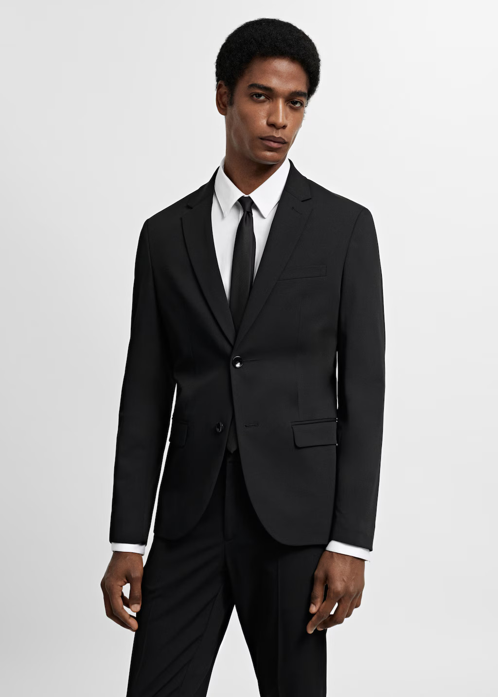 Super slim-fit suit blazer in stretch fabric - Men | MANGO USA | MANGO (US)
