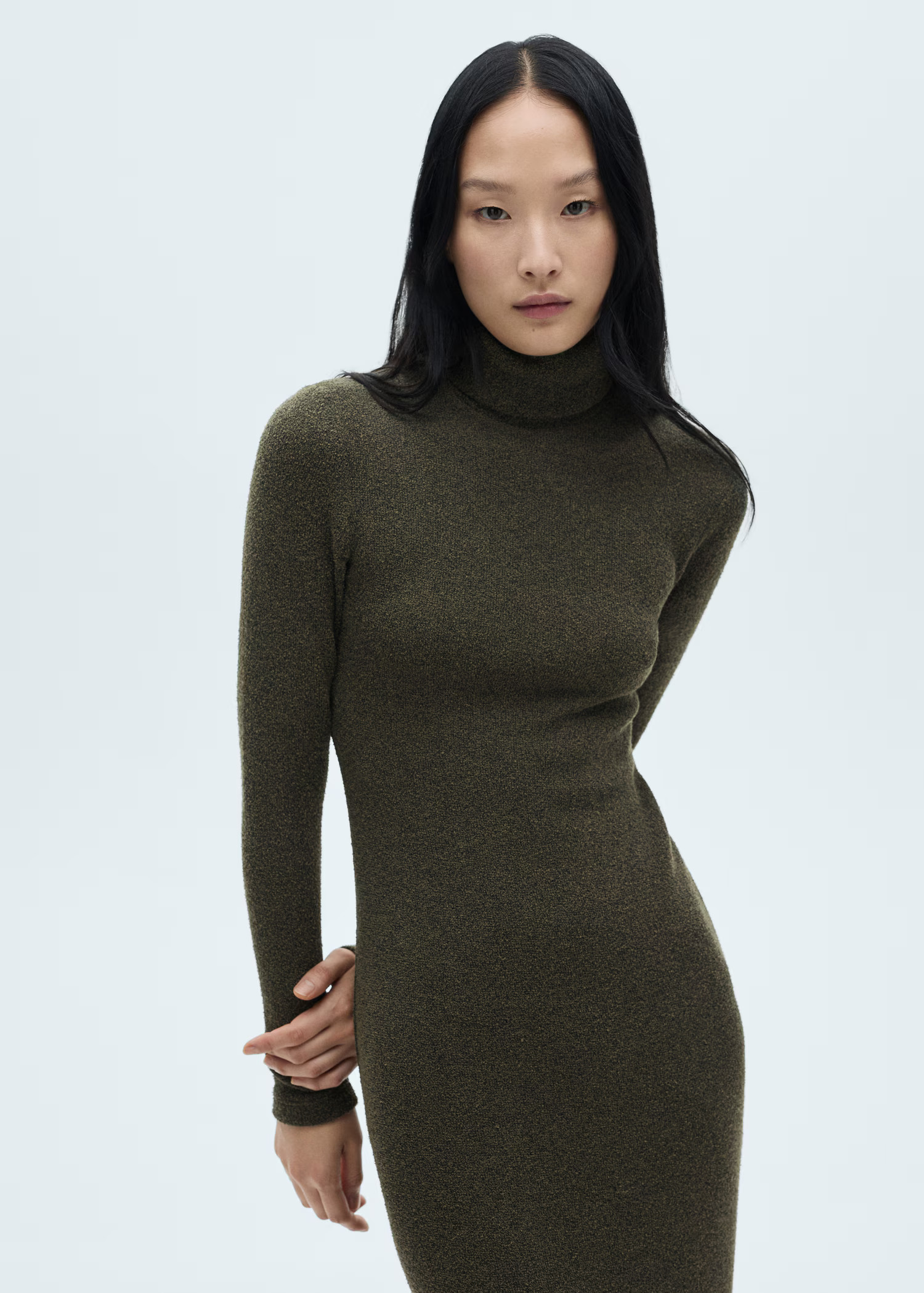 Knitted turtleneck dress - Women | MANGO USA | Mango (US/MX/AU)