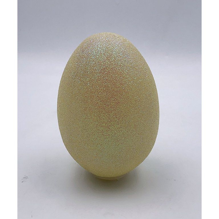 Way To Celebrate Easter 5-inch Height Yellow Glitter Plastic Egg Indoor Decor | Walmart (US)