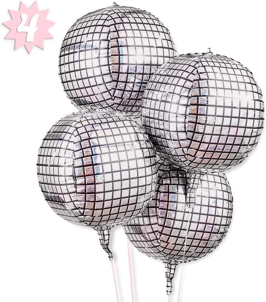 xo, Fetti Disco Ball Foil Balloons - 4 pk, 22" | Bachelorette Party Decorations, Last Disco, Birt... | Amazon (US)