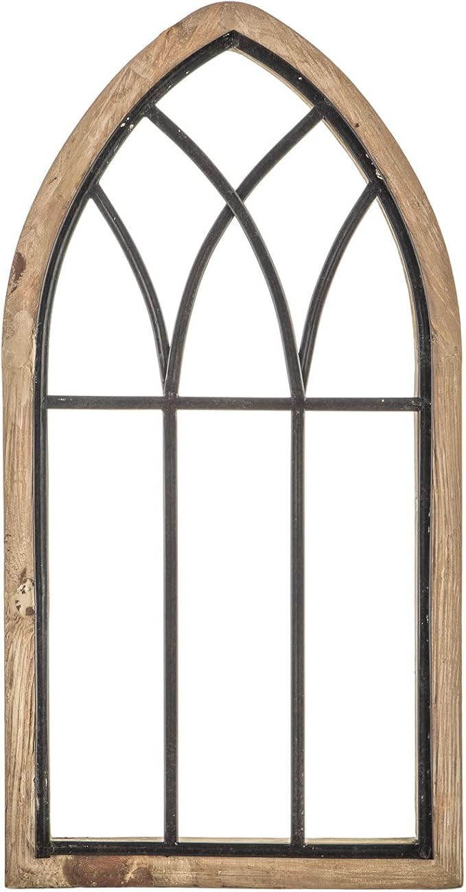 Hobby Lobby Brown Frame and Black Metal Rustic Cathedral Arch Wood Wall Decor Perfect for Wedding... | Amazon (US)