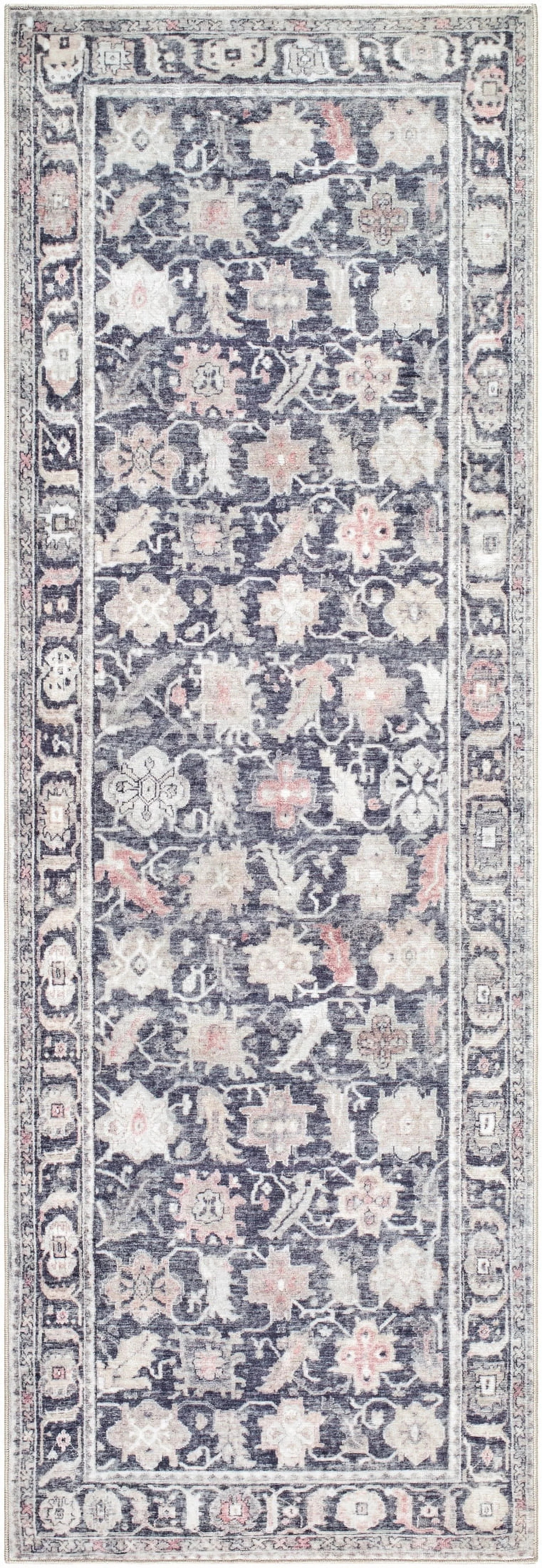 My Texas House Washable Lennon Brown 2'6" x 7' Washable Runner Rug | Walmart (US)