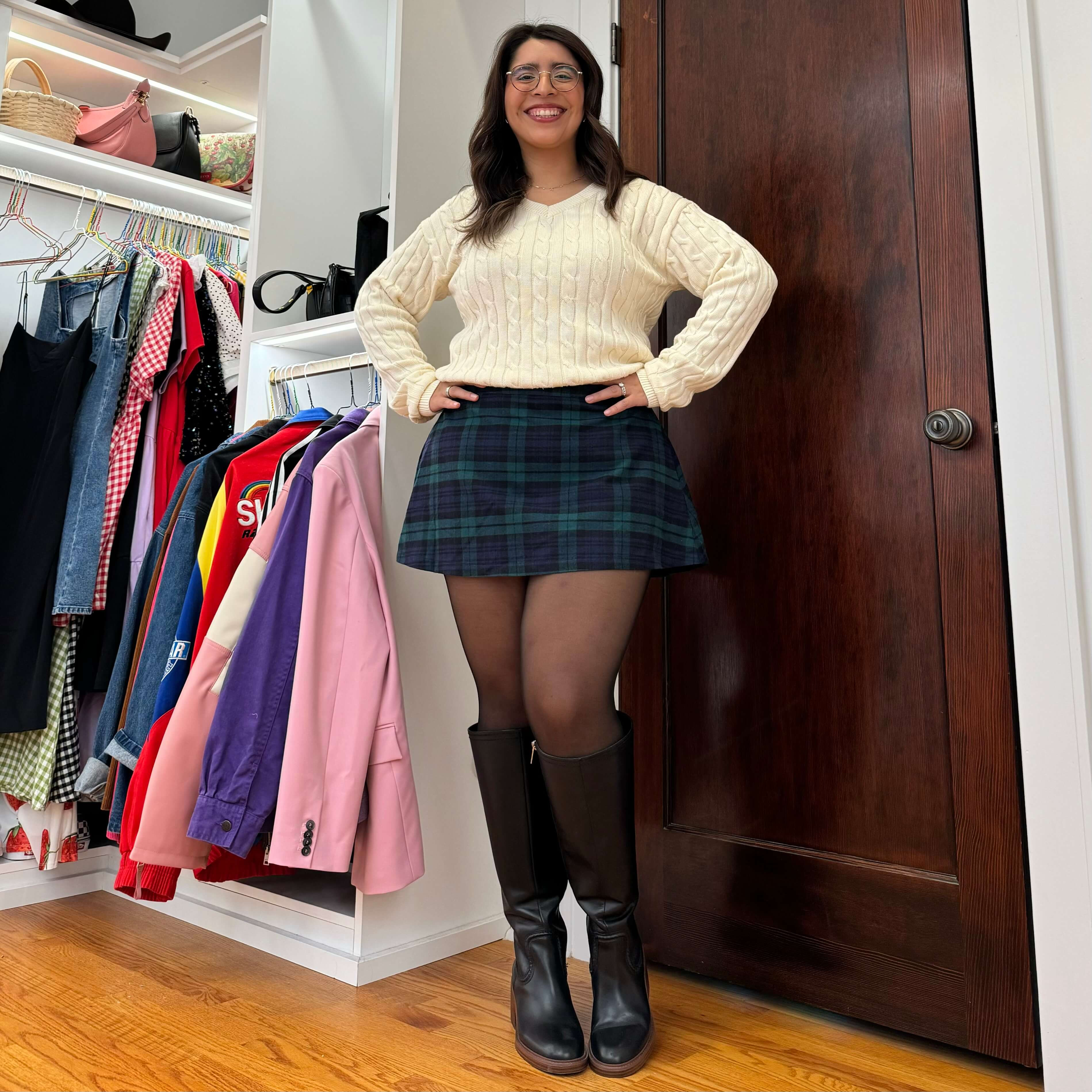 Plaid Mini Skirt - Blue/Green | Shiny by Nature