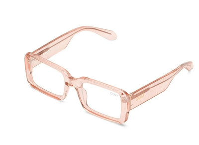 NEW ANTHROPOLOGIE QUAY PINK YADA YADA BEVEL BLUE LIGHT BLOCKER GLASSES | eBay US
