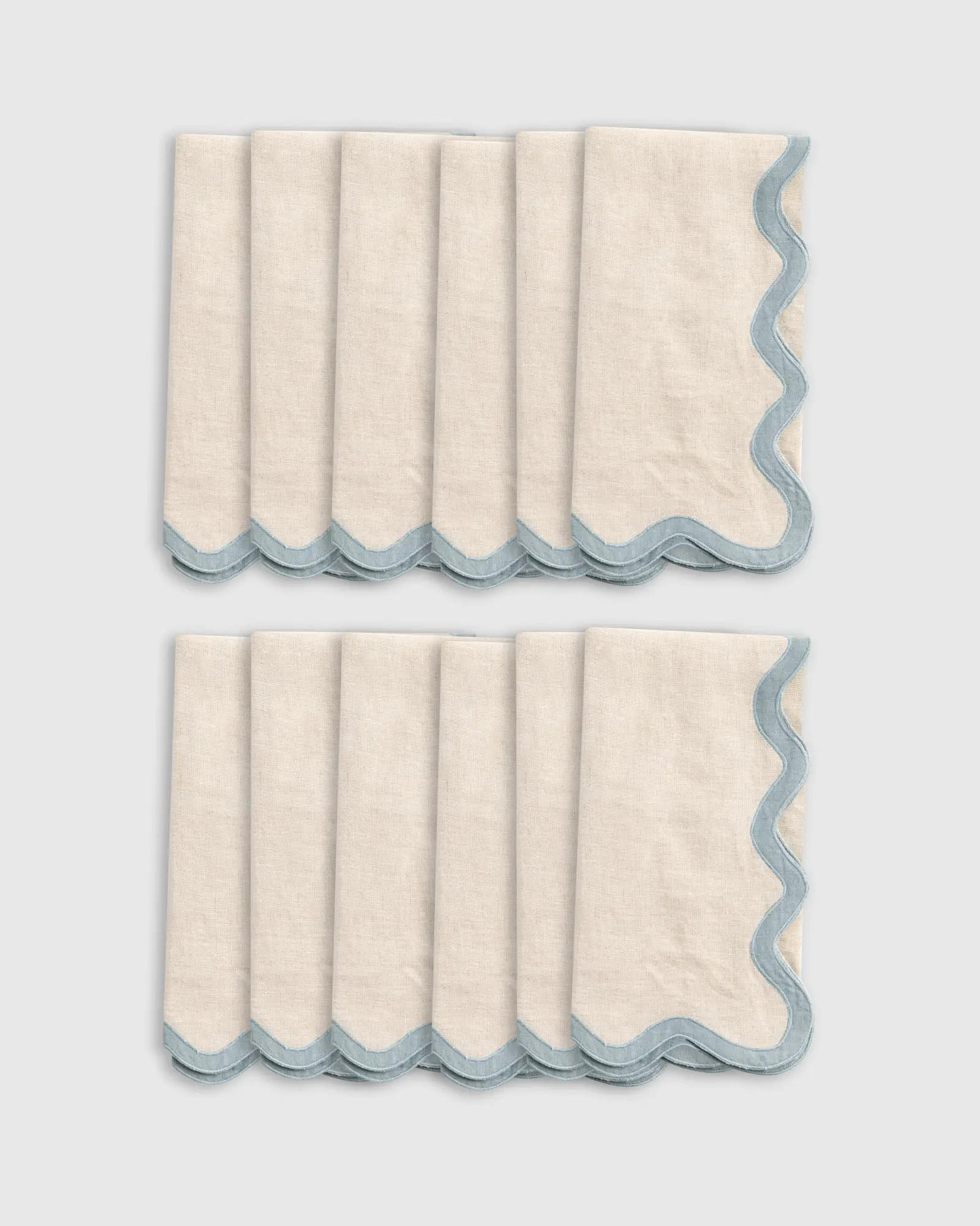 European Linen Scallop Edge Napkins (Set of 12) | Quince