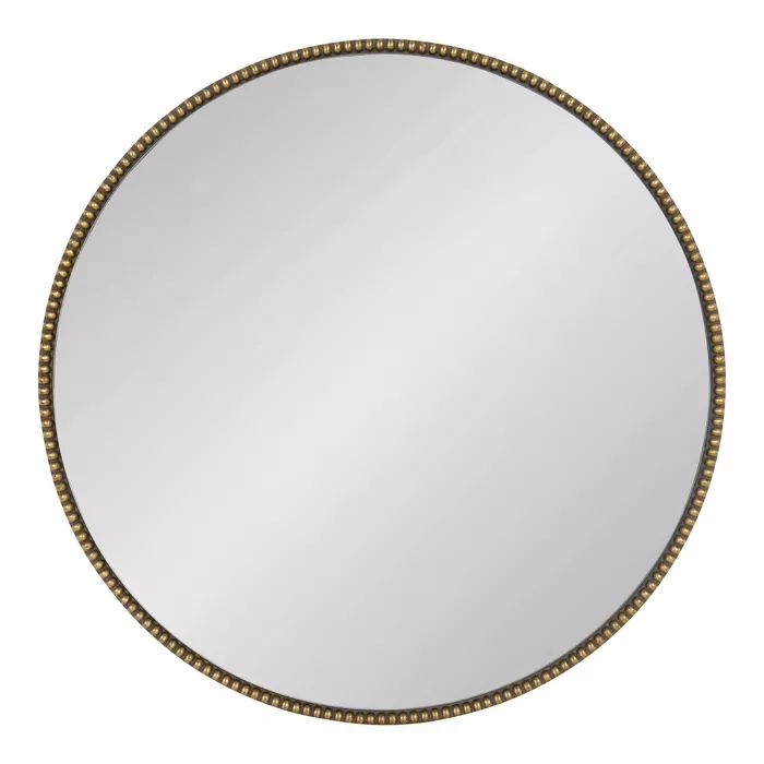 24" x 24" Gwendolyn Round Beaded Accent Wall Mirror Gold - Kate and Laurel | Target
