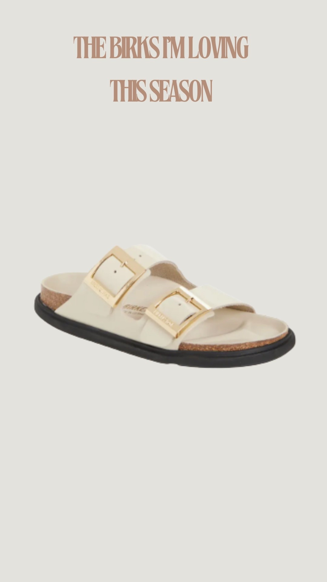 If I could only wear one sandal all summer, it would be these. 🤍

The perfect neutral, insanely comfortable, and they go with literally everything—from dresses and denim to workout sets and swimsuits.

I've been reaching for these nonstop lately, and I have a feeling they'll be one of my most-worn shoes this season.
Linked here if you've been influenced. ✨
#Birkenstock
#SummerStyle
#SandalSeason
#LTKStyle
#EverydayFashion

#LTKmomlife #LTKootd