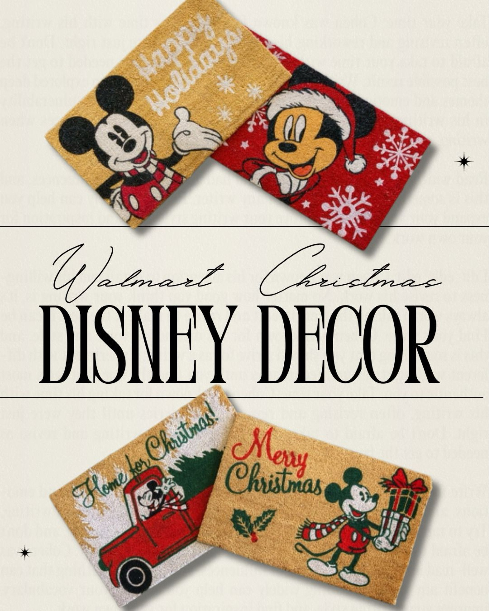 Disney Christmas decor and welcome mats for your front porch  

#LTKhome #LTKSeasonal #LTKHoliday