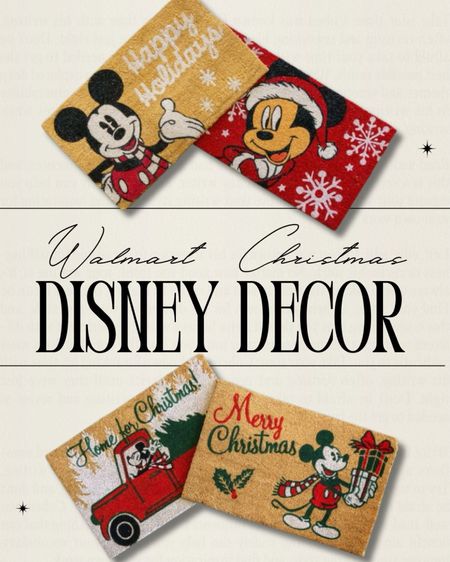 Disney Christmas decor and welcome mats for your front porch  

#LTKhome #LTKSeasonal #LTKHoliday