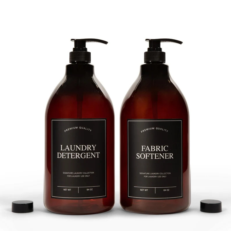 Laundry Detergent Dispenser Set – Modern Chic, 64 Oz Bottles - Etsy | Etsy (US)