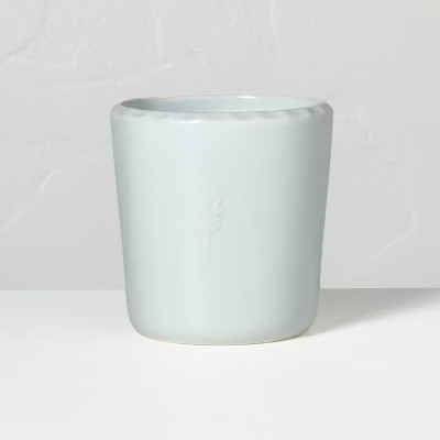 Ceramic Jar Candle Blue 6oz - Hearth & Hand™ with Magnolia | Target