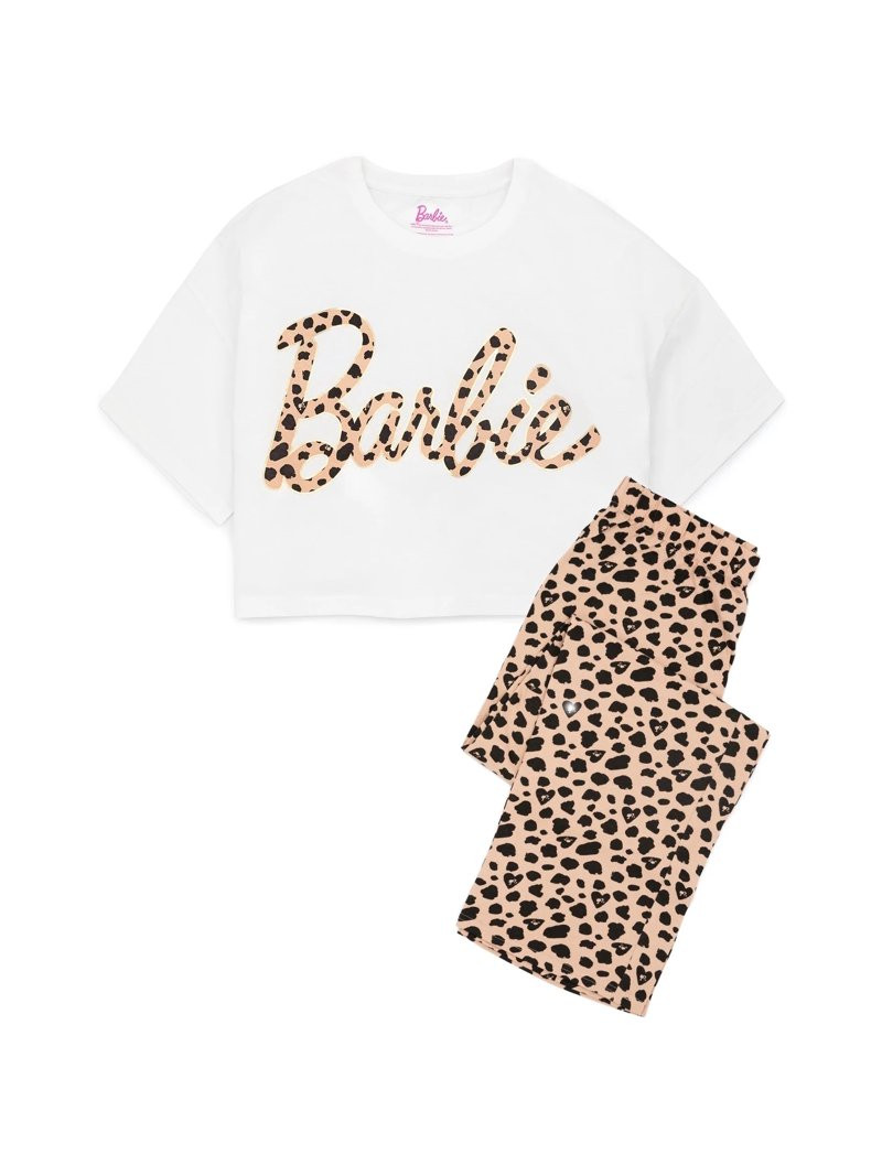 Barbie Womens Animal Print Pajama Set | Walmart (US)