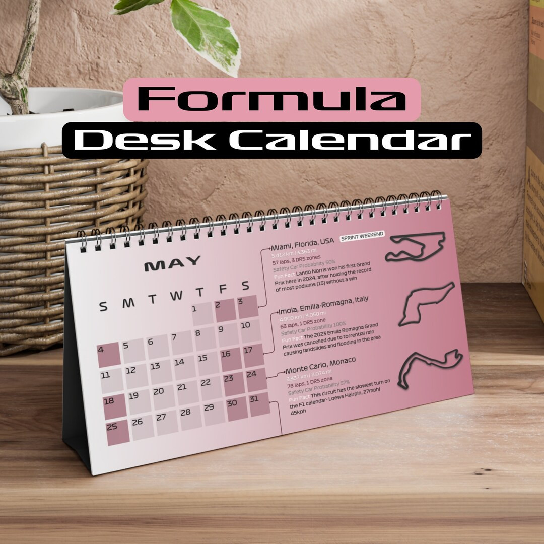 F1 Calendar Formula 1 Calendar Formula 1 Desk Calendar for F1 Fan 2025 Season F1 Gift for Her For... | Etsy (US)
