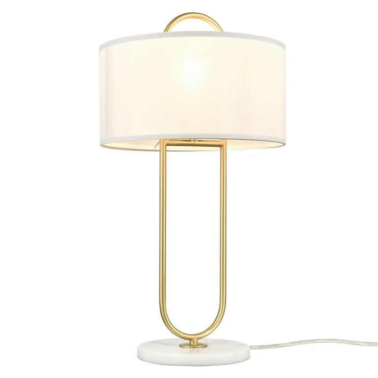 Light Society Claro Table Lamp in Brass/White | Walmart (US)