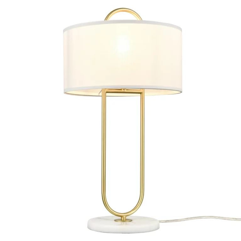 Light Society Claro Table Lamp in Brass/White | Walmart (US)