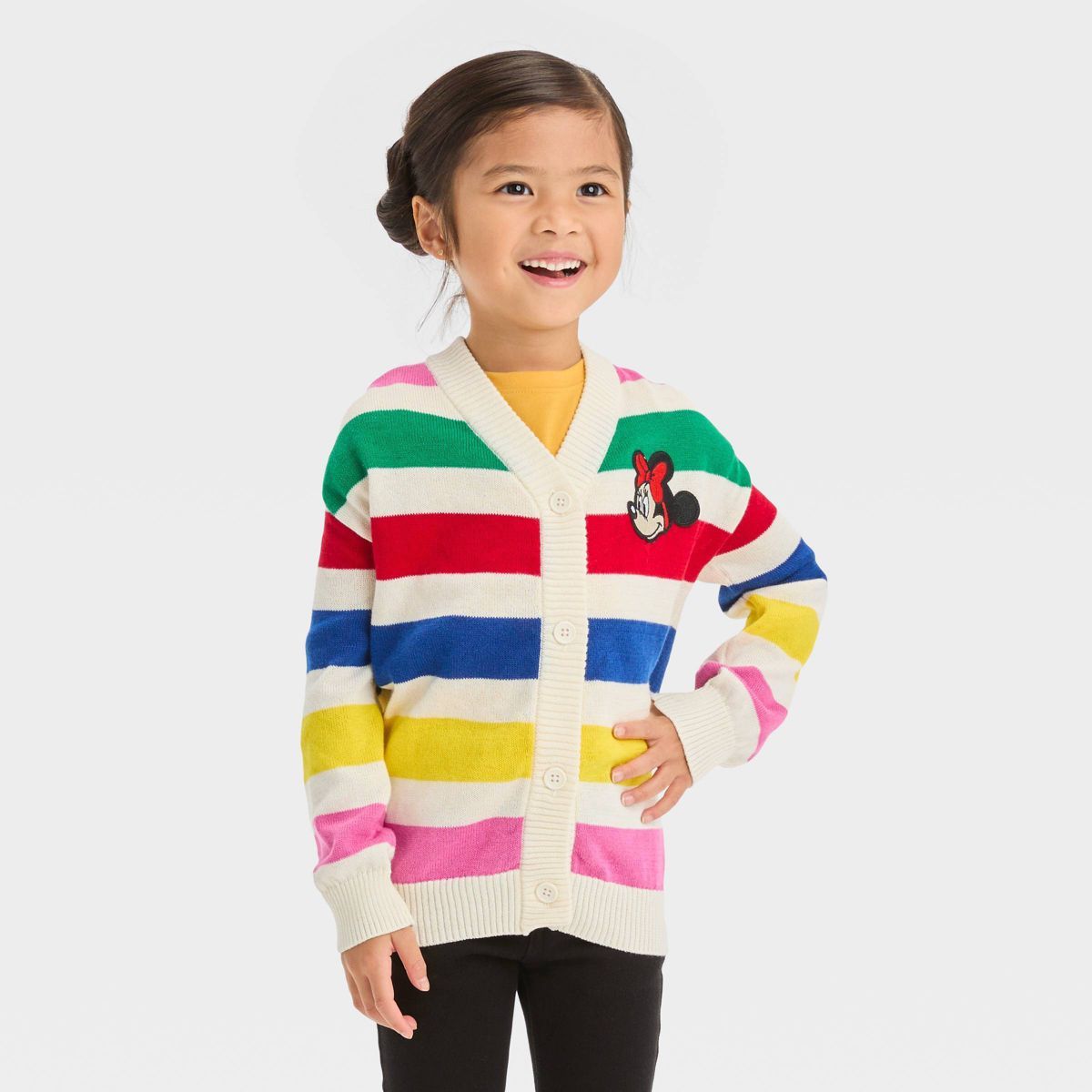 Toddler Girls' Minnie Mouse Cardigan Sweater - Off-White | Target