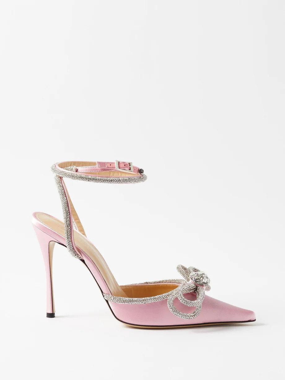 Crystal-embellished 110 silk pumps | Mach & Mach | Matches (UK)