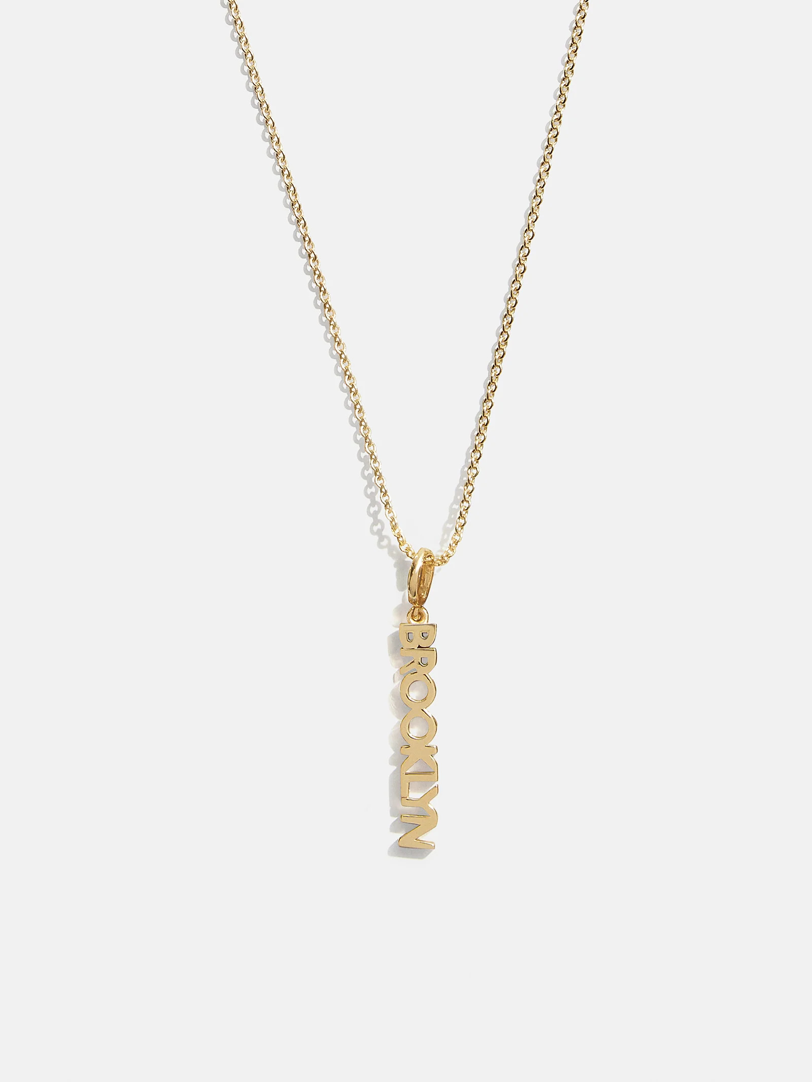 Mini Gold Block Cluster Custom Nameplate Necklace - 1 Name | BaubleBar