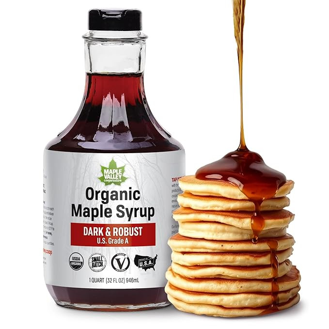 Maple Valley Organic Pure Maple Syrup, Dark & Robust Better Than Pancake Syrup, Use for Coffee or... | Amazon (US)