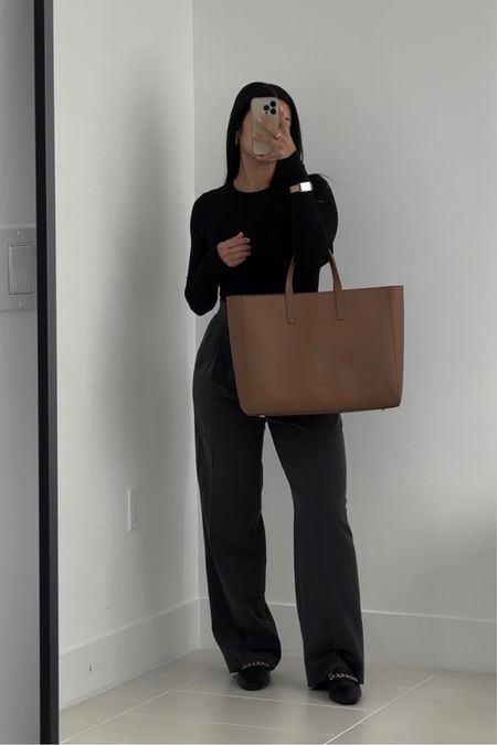 mondays ☕️✨🖤👜

outfit details:
• top: asos, s, linked
• pants: H&M, 4, linked & similar linked
• shoes: asos, 7.5, linked
• bag: calpak, linked 
• watch: mvmt, linked

links on liketoknowit <3 