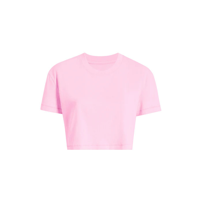 Vintage Cotton Cropped Tee | White | Nuuds US