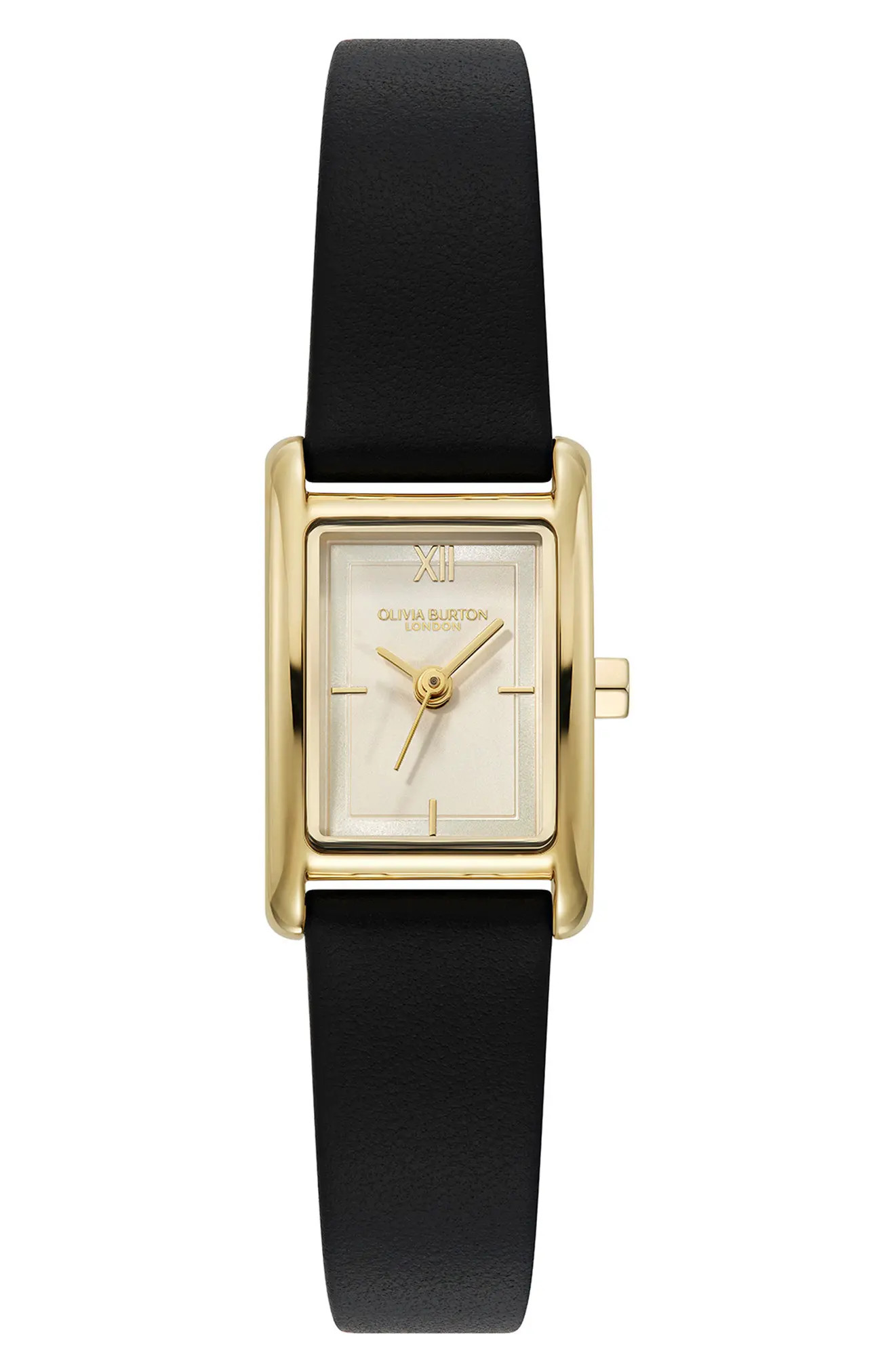Petit Grove Tank Leather Strap Watch, 16mm x 24mm (Women) | Nordstrom | Nordstrom