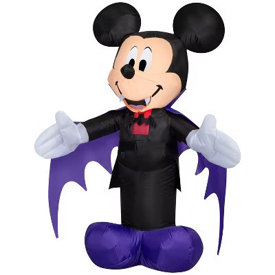 Gemmy Airblown Inflatable Vampire Mickey Disney , 3.5 ft Tall, Multicolored | Target